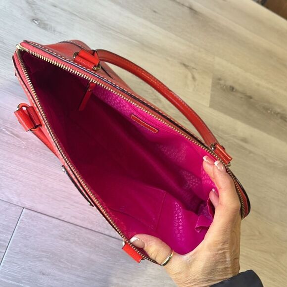 Kate‎ Spade Rachelle Wellesley Satchel Red Leather Shoulder Bag NWOT - Picture 8 of 10